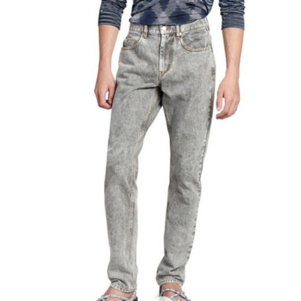 Isabel Marant Men's Black Wash Jack Straight Leg Trouser Jeans - 32